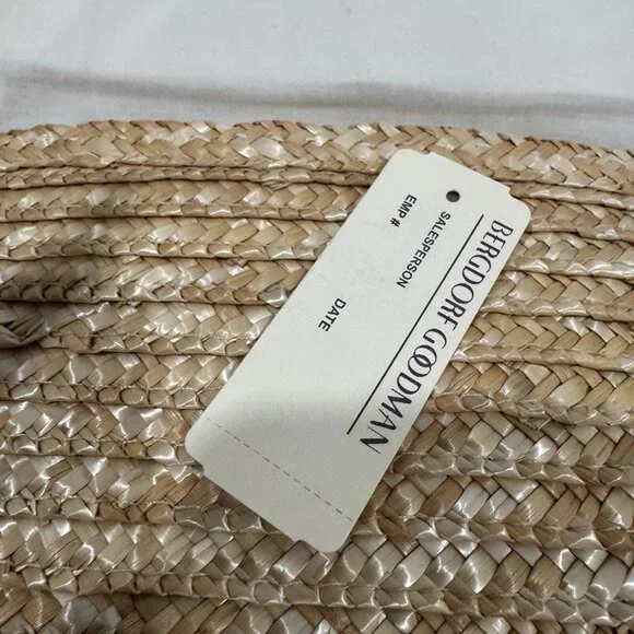 Felix Rey Kissy Face‎ Straw Clutch Bag Straw Bergdorf Goodman 9.5x6.5 RARE - Picture 8 of 10